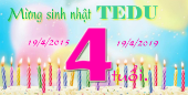 Mừng sinh nhật TEDU 4 tròn 4 tuổi, giảm giá 45% tất cả các khóa học.